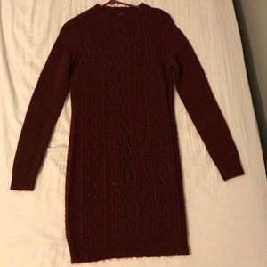 Forever 21 maroon sweater dress size s
